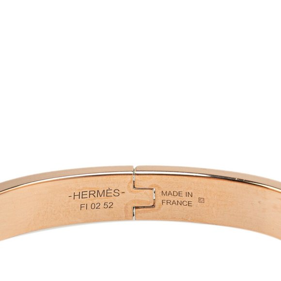 Hermes Mini Click Chaine d'Ancre Bangle Gold Blue Polaire Plated Women's HERMES - Picture 5 of 6